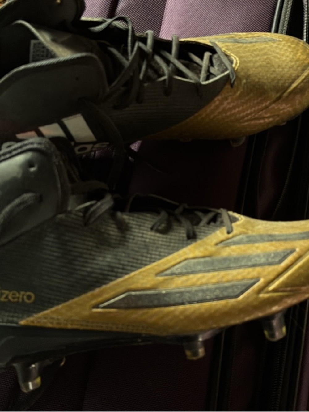 adidas Black and Gold Soccer Cleats